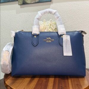 Coach Georgia Satchel Bag In Deep blue NWT